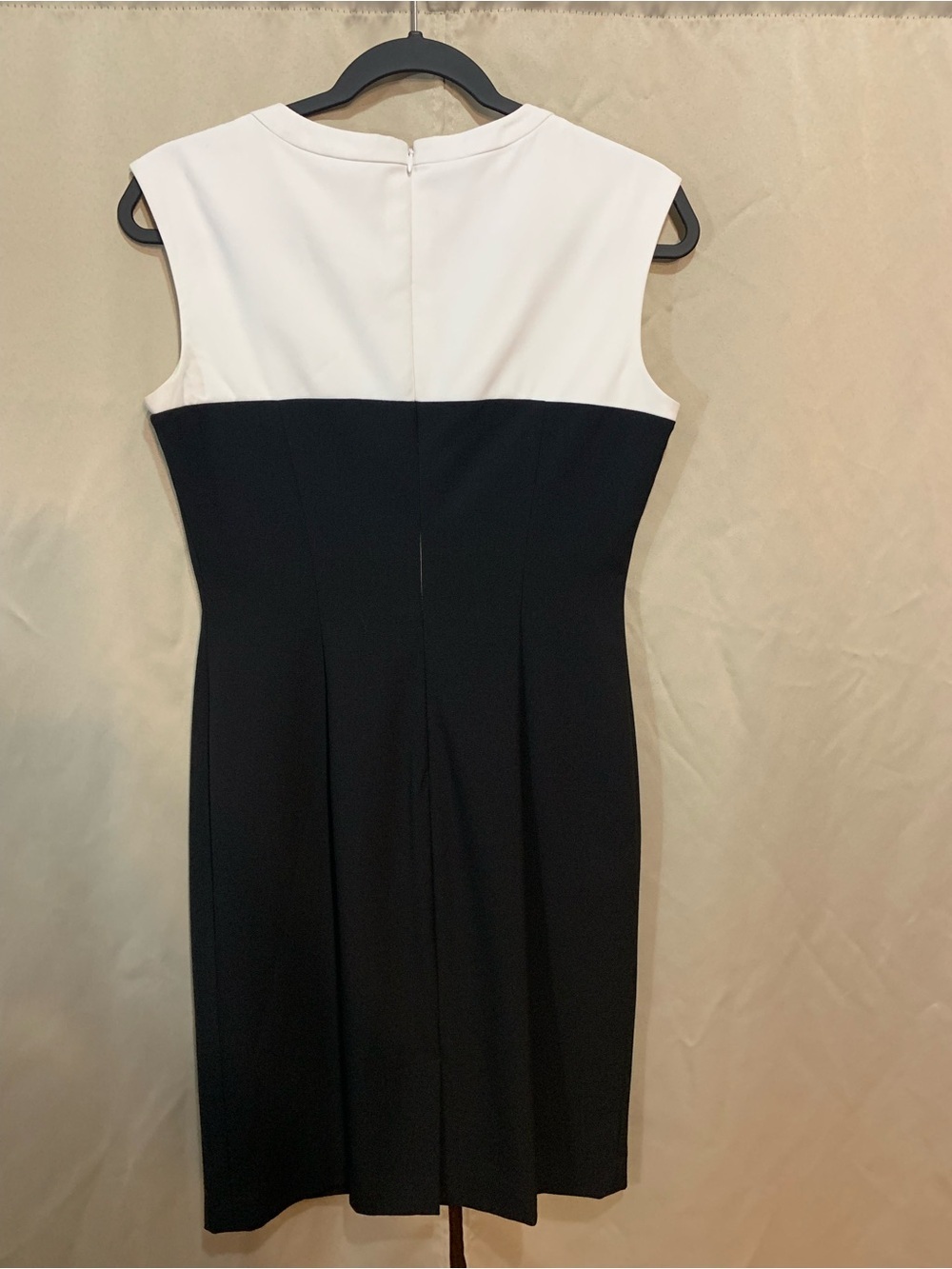 Calvin Klein Two-Tone Black and White Sheath Dress - Picture 3 of 5